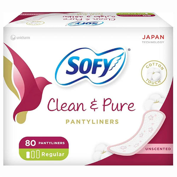 Sofy Clean & Pure Regular Panty Liners, Soft Touch, Discreet Daily Protection