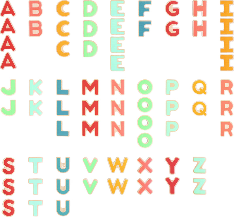 Hape Magnetic Alphabet Letters Wooden Educational Toy, 70-Piece Set, Age 3+