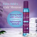 Panorama Professional Hair Mousse Mega Hold 6 Foam Strong Hold Natural Finish 200 ml