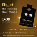 Ear Sense 5 mm D38 Gold-Plated Hypoallergenic Stainless Steel Earrings, 1 Pc