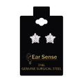 Ear Sense 5 mm D38 Gold-Plated Hypoallergenic Stainless Steel Earrings, 1 Pc
