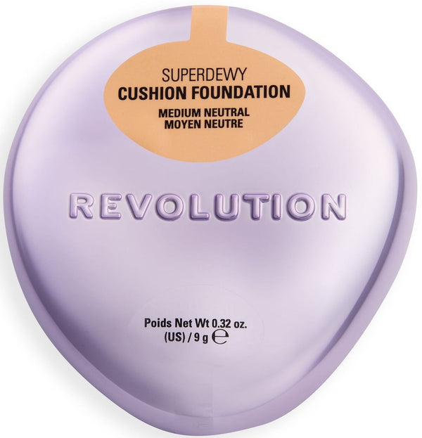 Revolution Superdewy Cushion Foundation Dewy Finish Peptides Medium Neutral