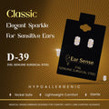 Ear Sense Earrings Gold-Plated Stainless Steel with Zircon Stones Hypoallergenic Design