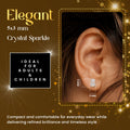 Ear Sense Earrings Gold-Plated Stainless Steel with Zircon Stones Hypoallergenic Design