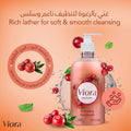 Viora Cranberry Extract Foaming Handwash Liquid Soap Apricot Peach Fragrance 500 ml