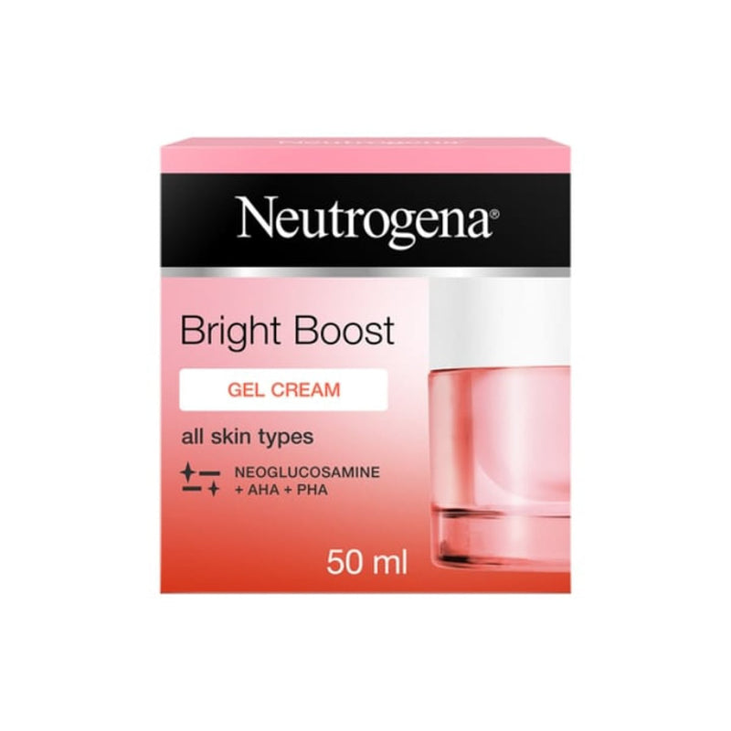 Neutrogena Bright Boost Gel Cream SPF Face Moisturizer, Neoglucosamine AHA PHA, 50 ml