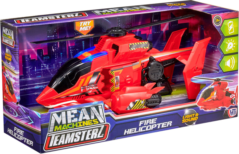 Teamsterz Mean Machines Fire Rescue Helicopter Light and Sound Toy