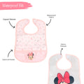 Disney Minnie Mouse Waterproof Apron Bibs with Adjustable Velcro Closure