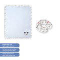 Disney Mickey Mouse Flannel Baby Blanket with Neck Roll, Soft All-Season Bedding