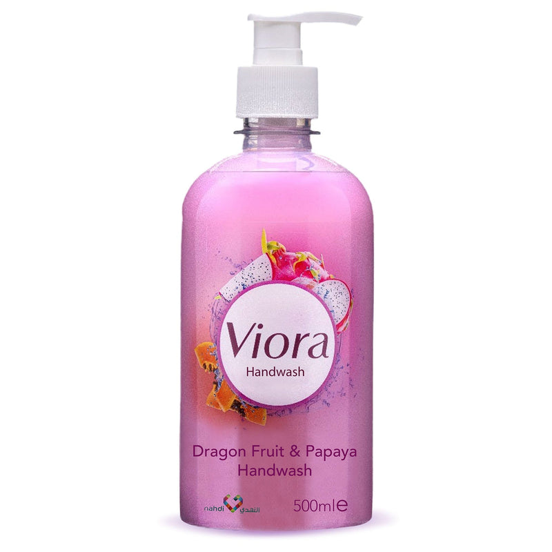 Viora Handwash Liquid Soap Dragon Fruit & Papaya Extract 500 ml
