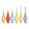 TePe Extra Soft Interdental Brushes, Plastic-Coated Wire, Assorted Colors, 6 Pieces