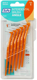 TePe Angled Interdental Brushes Orange 0.45 mm 6 Pieces