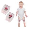 Disney Minnie Mickey Pink Baby Crawling Knee Pads, Elastic Polymesh, Non-Slip Cushioning