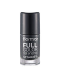 Flormar Full Color Nail Polish FC30 Liquid Black, Rich Pigment