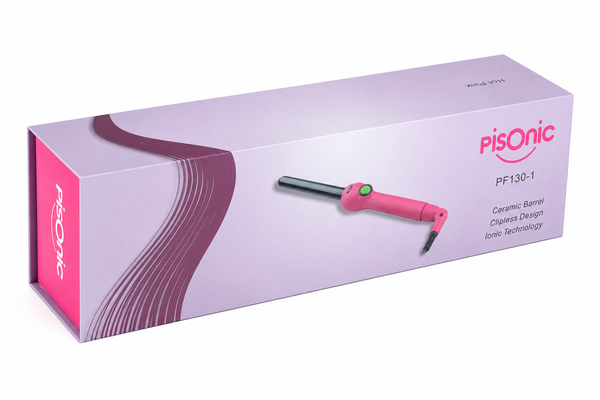 Pisonic Hair Curler PF130-1 Adjustable Heat Pink