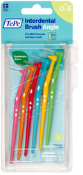 TePe Angle Interdental Brushes Angled Head Plastic-Coated Wire Assorted Sizes 6 Pieces