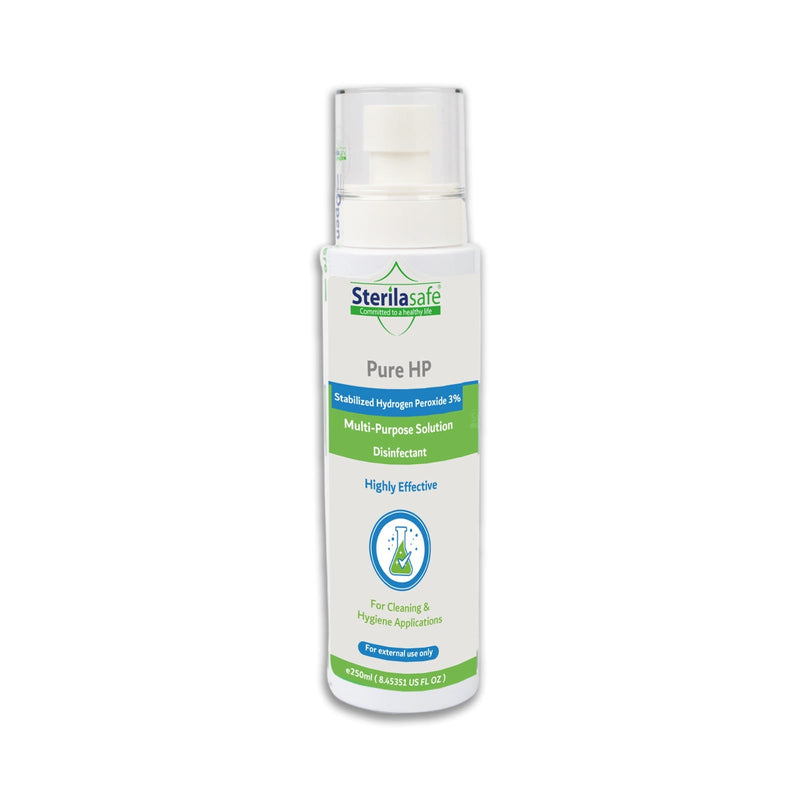 Sterilasafe Pure HP Hydrogen Peroxide Solution 3% H2O2 250 mL