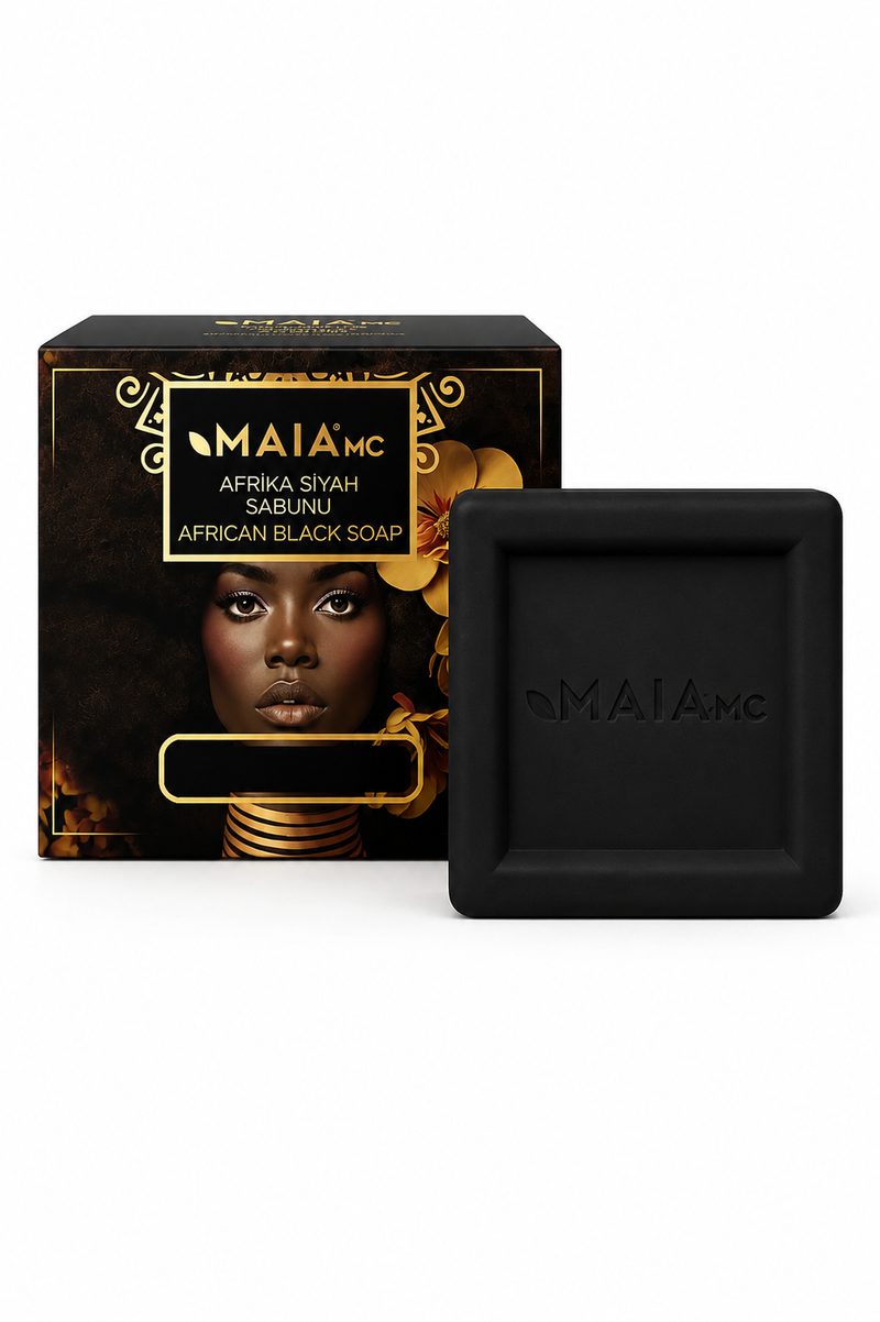 Maia MC African Black Soap Face and Body Cleansing Bar