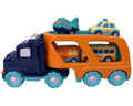Xin Peng Yu PC66-03 City Truck Transporter with Light and Sound, 4 Pull-Back Vehicles