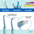TePe Compact Tuft Single-Tuft Toothbrush Firm Dome-Shaped Bristles for Tight Spaces, 1 Piece