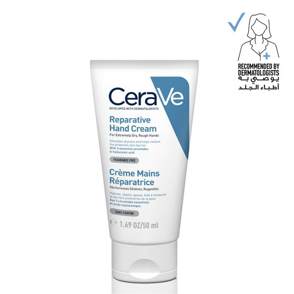 CeraVe Therapeutic Hand Cream Hyaluronic Acid, Niacinamide and Ceramides, Fragrance-Free