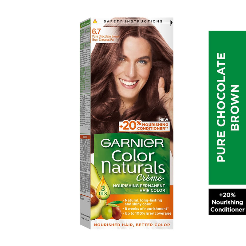 Garnier Color Naturals Creme Hair Color Permanent Cream Chocolate Brown 6.7