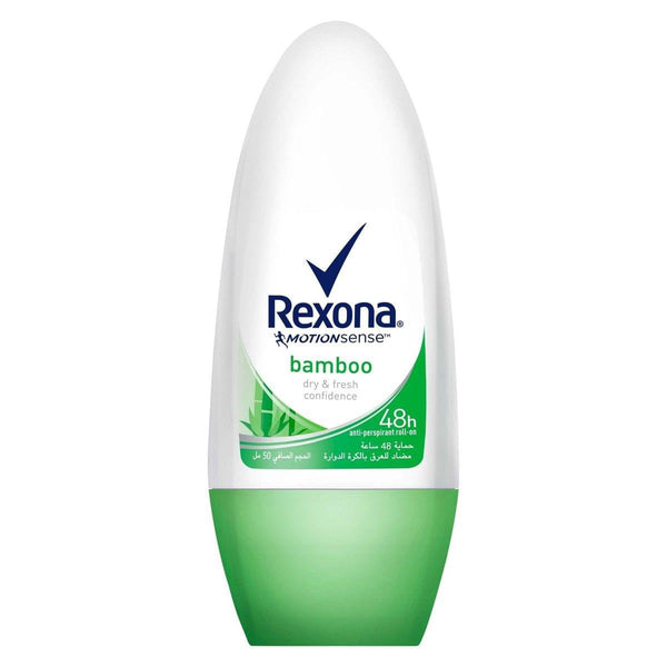 Rexona Roll-On Bamboo Antiperspirant 48-Hour Protection Green Floral Woody Scent 50 ml