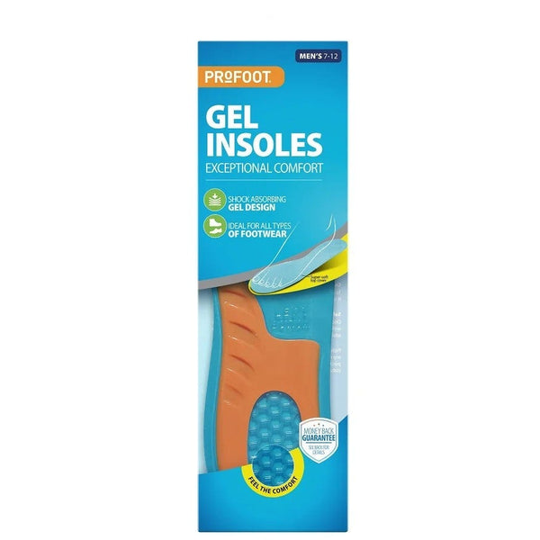Profoot Gel Insoles Dual-Gel Cushioning Shock Absorption 1 Pair