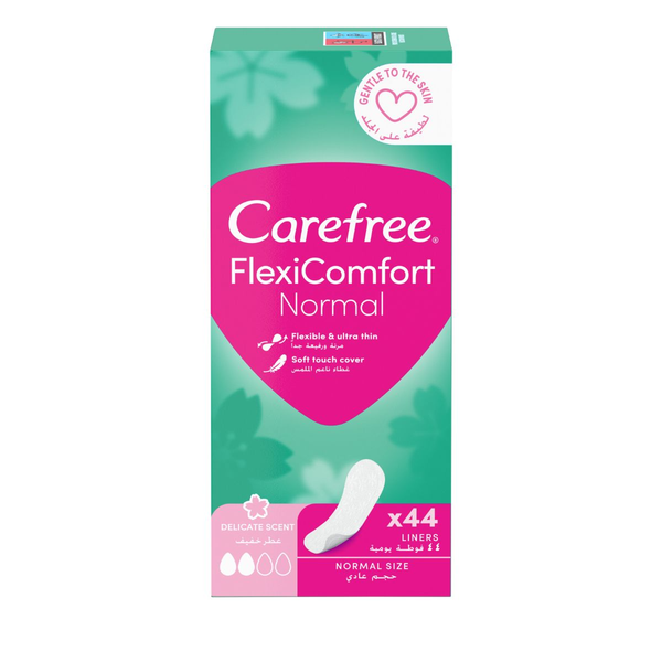 Carefree Panty Liners Flexi Comfort Thin Flexible Light Fragrance 44 Pieces