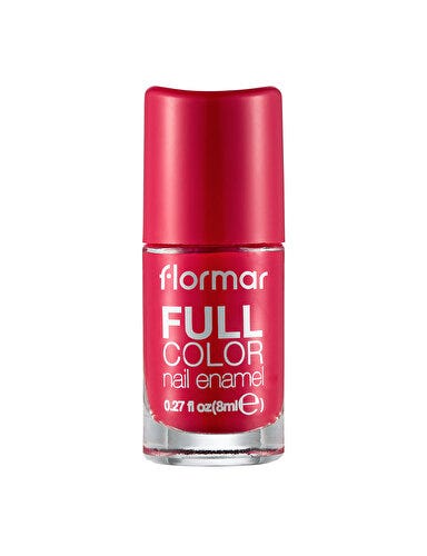 Flormar Full Color Nail Polish Liquid Glossy Finish Red
