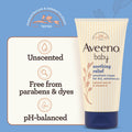 Aveeno Baby Soothing Relief Emollient Cream Oat Oil Vitamin E Unscented 150ml