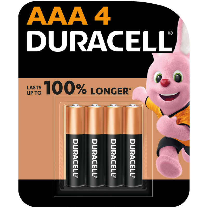 Duracell Plus Power AAA Alkaline Batteries, 4 Pack