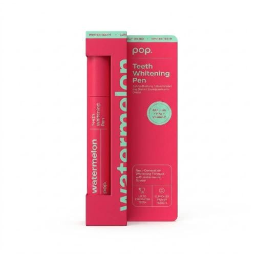 POP Teeth Brightening Pen, Peroxide-Free Formula, Watermelon Flavor