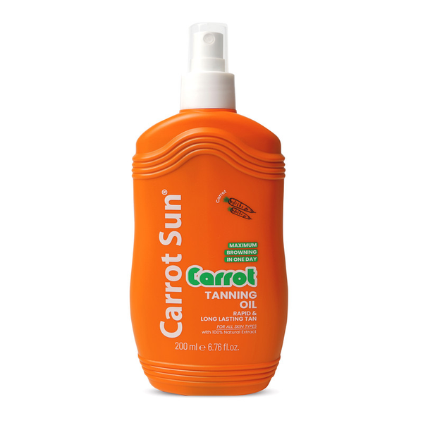 Carrot Sun Tanning Oil, Carrot Formula, Bronze Finish