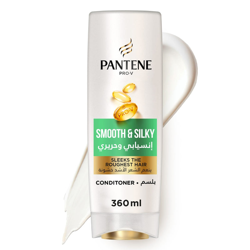 Pantene Pro-V Smooth and Silky Conditioner Liquid Frizz-Smoothing Pro-Vitamin Formula 360 ml