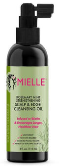 Mielle Rosemary Mint Scalp & Edge Cleansing Oil No-Rinse Liquid with Biotin and Witch Hazel 118 ml