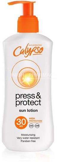 Calypso Press & Protect Sun Lotion SPF30 Aloe Vera Water Resistant 200ml