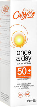 Calypso Once A Day SPF50+ Lotion Water Resistant Aloe Vera 150ml