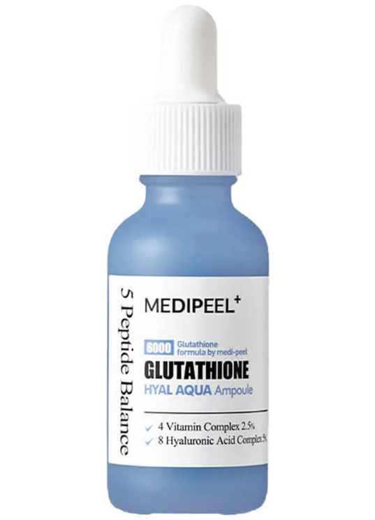 Medi-Peel Glutathione Hyal Aqua Ampoule Watery Texture Peptides and Hyaluronic Acids