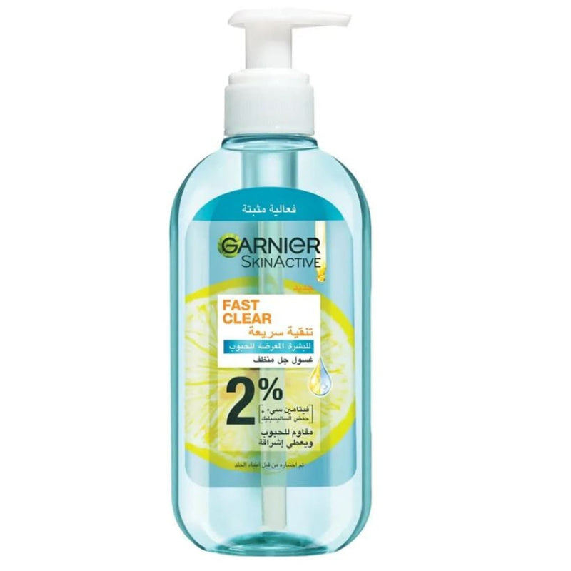 Garnier Fast Clear Gel Wash 2% Salicylic Acid 200 ml