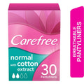 CAREFREE Cotton Aloe Panty Liners, Breathable Individually Wrapped Design