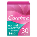 CAREFREE Cotton Aloe Panty Liners, Breathable Individually Wrapped Design