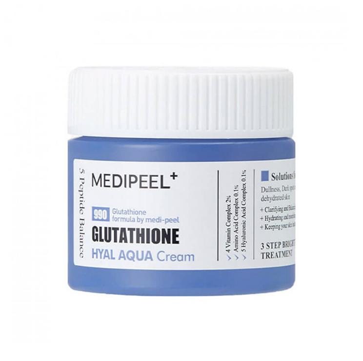Medi-Peel Glutathione Hyal Aqua Cream Hydrating Radiance Cream with Niacinamide and Hyaluronic Acid