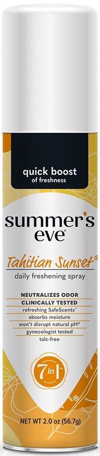 Summer's Eve Tahitian Sunset Intimate Body Spray Orange Blossom Coconut Vanilla 56.7 g