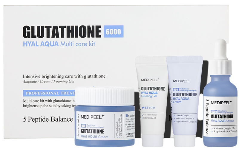 Medi-Peel Glutathione Hyal Aqua Multi Care Kit Cream Ampoule Gel Cleanser 50g 30ml 15g
