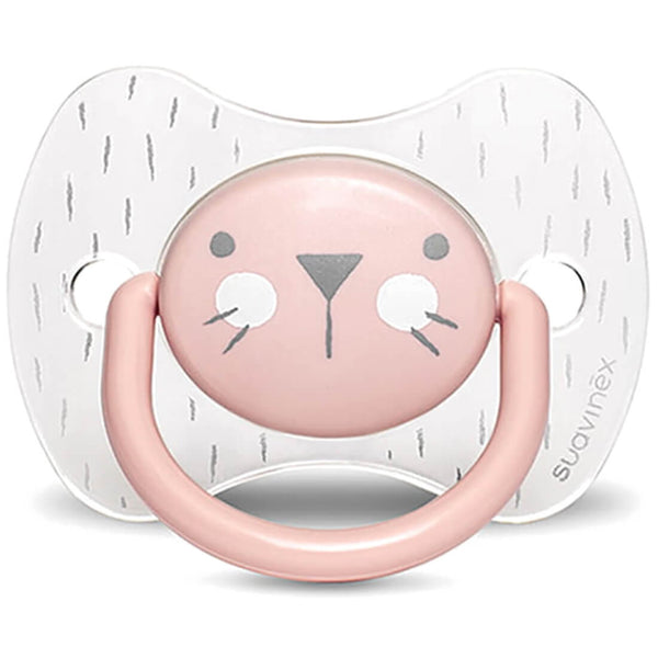Suavinex Premium Physiological Soother Silicone Whiskers Pink, 6 to 18 Months, 1 Piece