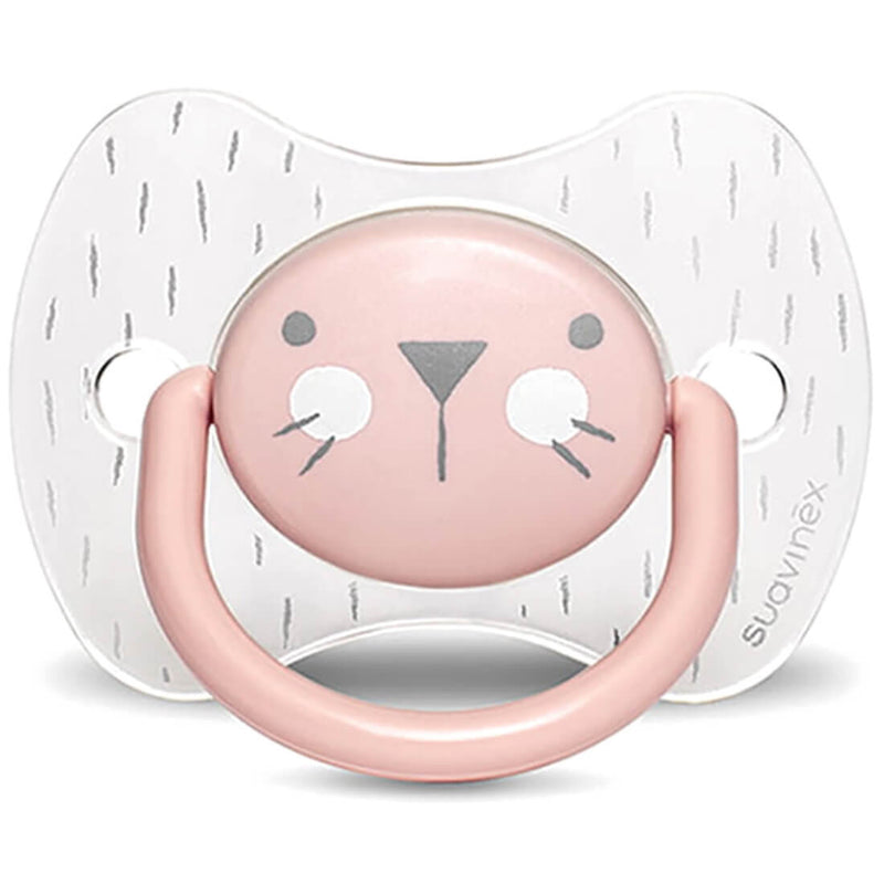 Suavinex Premium Physiological Soother Silicone Whiskers Pink, 6 to 18 Months, 1 Piece