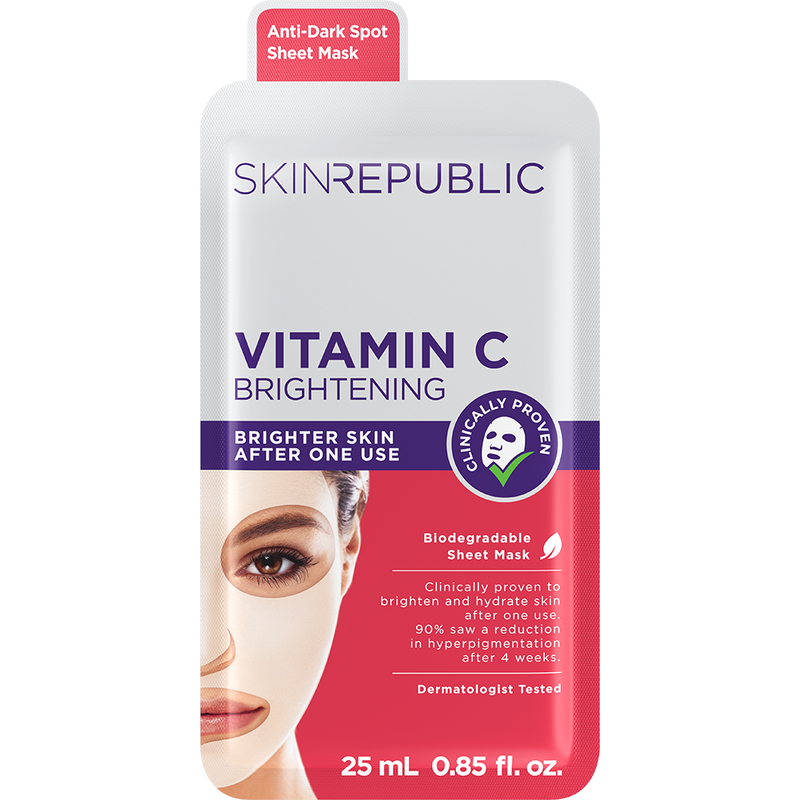 Skin Republic Vitamin C Face Mask Sheet 25 ml with Vitamins E and Plant Extracts