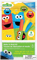 Sesame Street Make Mold Kit, 9 Pieces, Dough Colours and Cutters, Age 3+