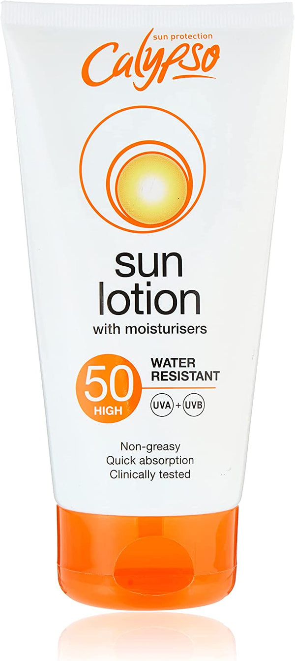 Calypso Sun Lotion SPF 50 Moisturizing UVA UVB Protection 150ml